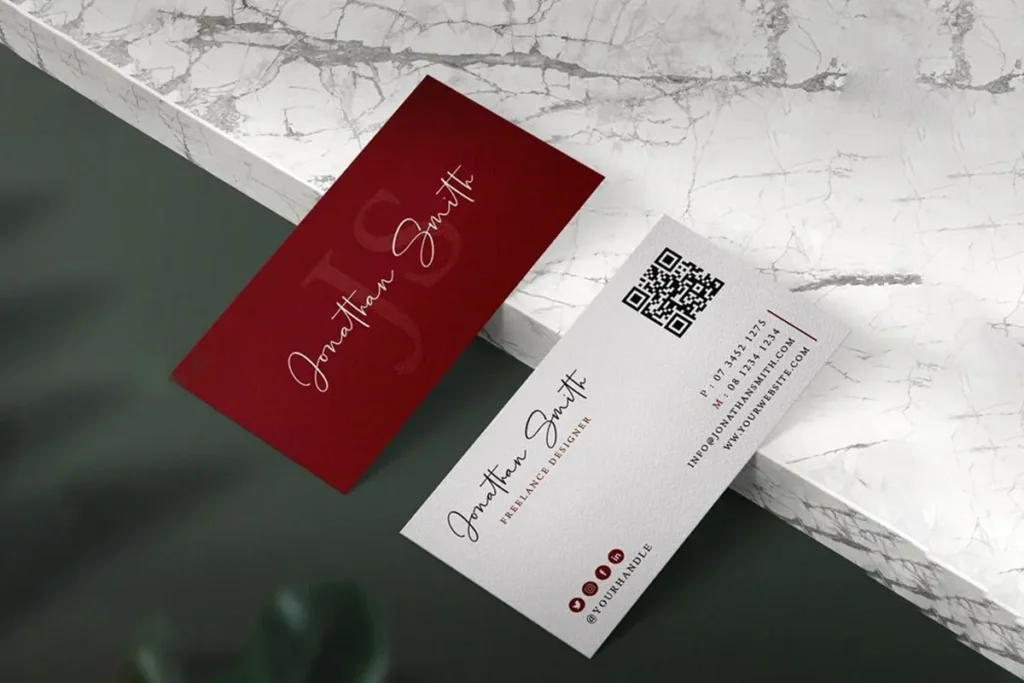 طراحی پشت کارت ویزیت